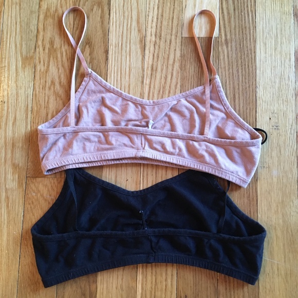 Miakoda Bralettes set of 2 black and tan size S/M Small/Medium - Picture 2 of 14